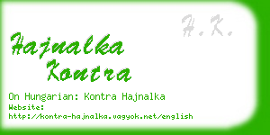 hajnalka kontra business card